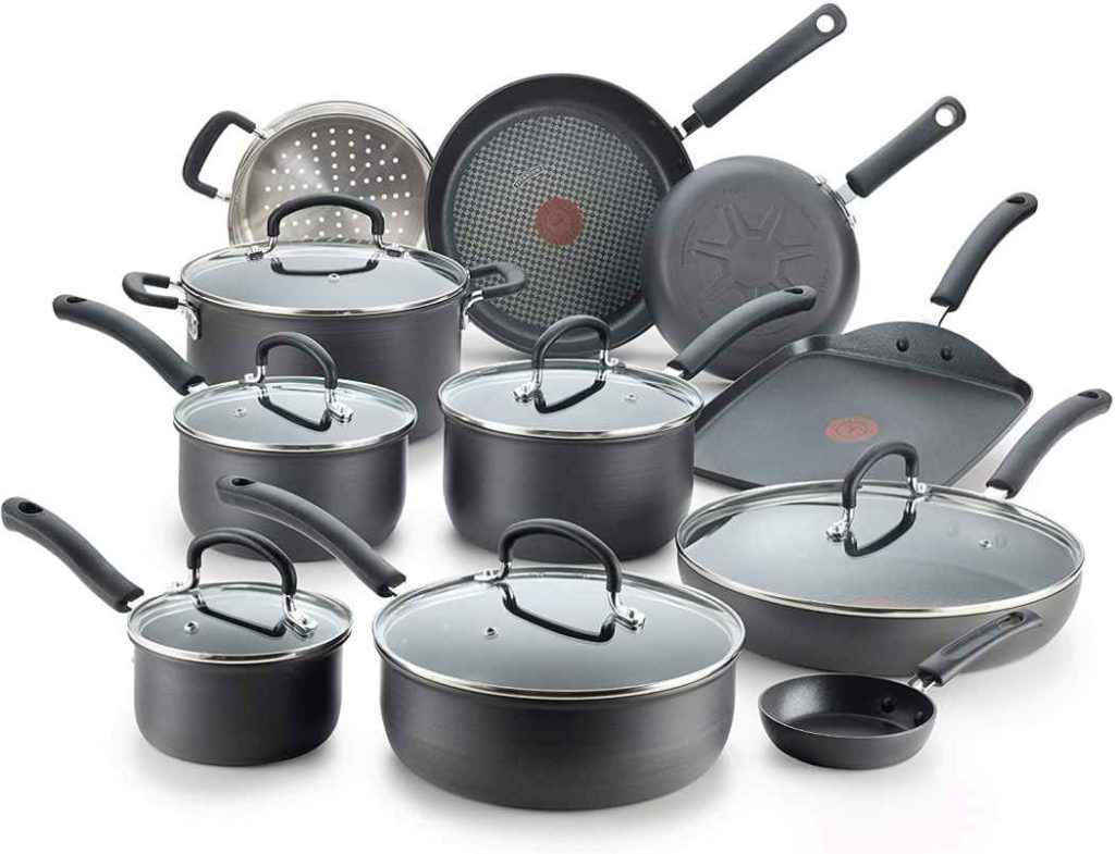  Black Anodized cookware set for gas stove