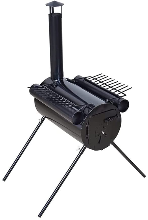 Black color military camping wood stove 
