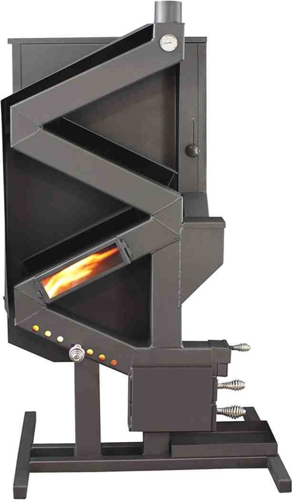 Modern style pellet stove in black 